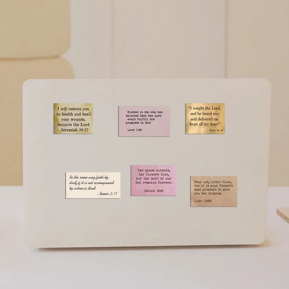 AMUSOUL  Classic Bible Verse Inspiring Quotes Faith Decoration Stickers