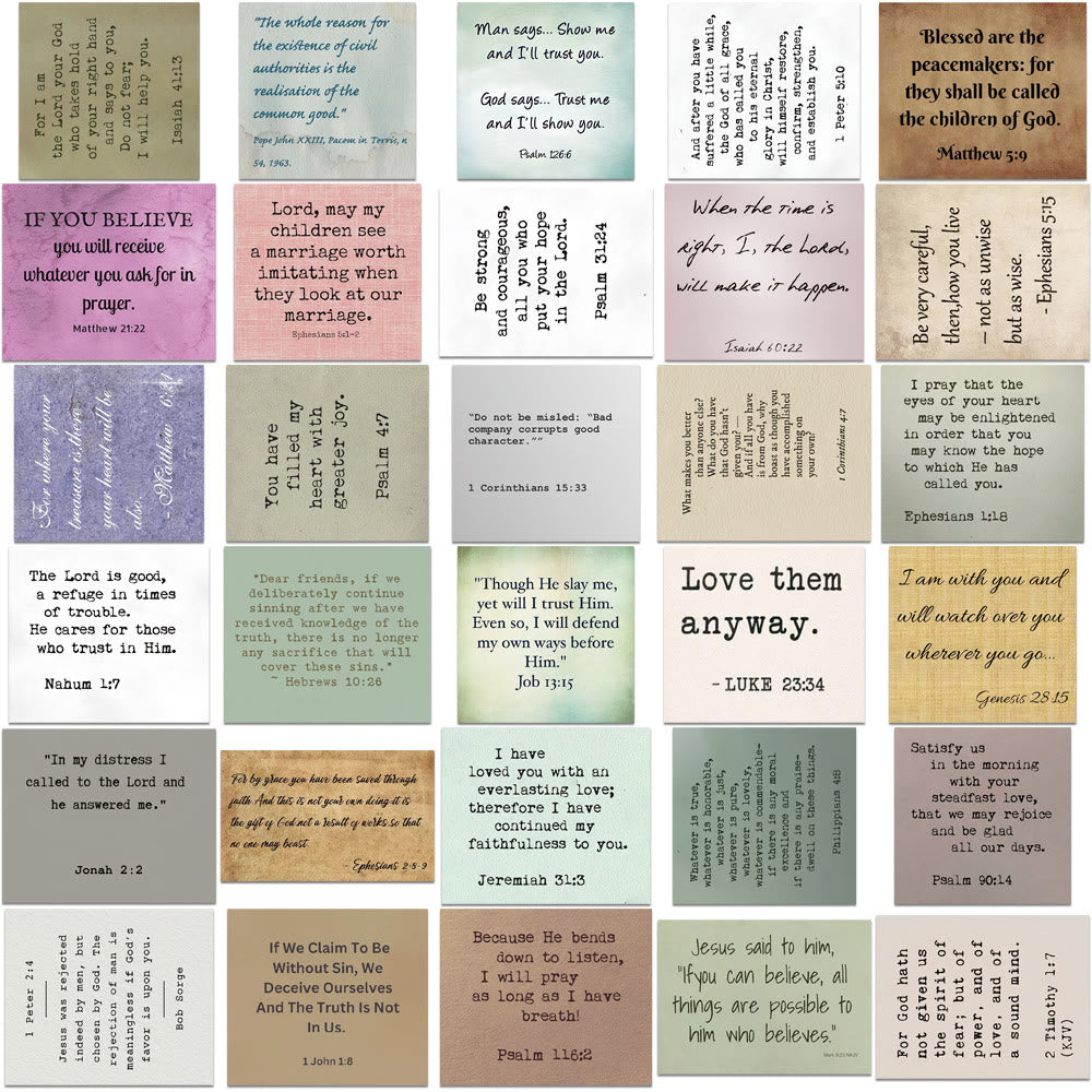 AMUSOUL  Classic Bible Verse Inspiring Quotes Faith Decoration Stickers