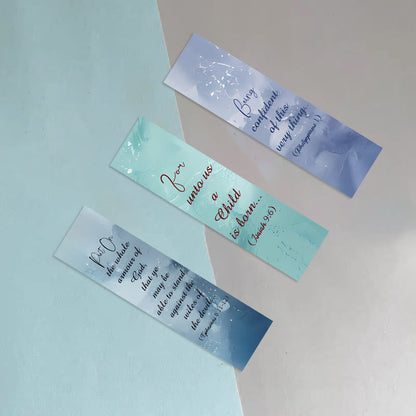 AMUSOUL  30pcs/set Watercolor Bible Verse Inspiring Quotes Bookmark