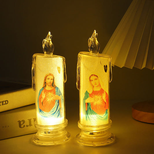 AMUSOUL  Classic Holy Family Decorative Candle -A Luminary of Faith and Devotion