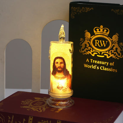 AMUSOUL  Classic Holy Family Decorative Candle -A Luminary of Faith and Devotion