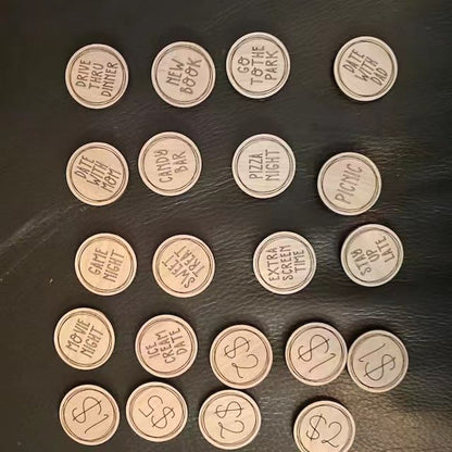 AMUSOUL  Easter Egg Filler - Engraved Bunny Shaped Easter Egg Filler Tokens with Activities