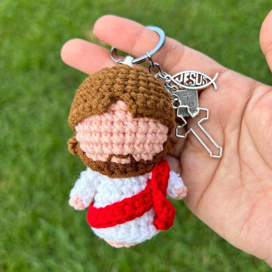 AMUSOUL  Jesus Crochet Keychain/Pendant - A Beautiful Reminder of Christ's Love