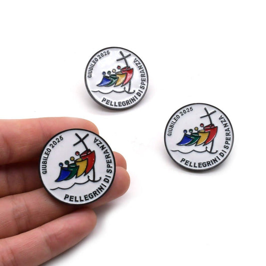 AMUSOUL  3pcs/set Jubilee Pilgrim Badge Set: Embrace the Spirit of Christian Millennium