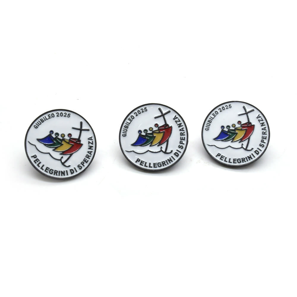 AMUSOUL  3pcs/set Jubilee Pilgrim Badge Set: Embrace the Spirit of Christian Millennium