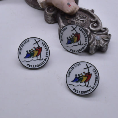 AMUSOUL  3pcs/set Jubilee Pilgrim Badge Set: Embrace the Spirit of Christian Millennium