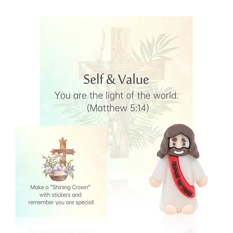 AMUSOUL 5/10/20/30pcs Bible Verse Cards with Mini Jesus Figurines & Interactive Questions: Inspire and Educate