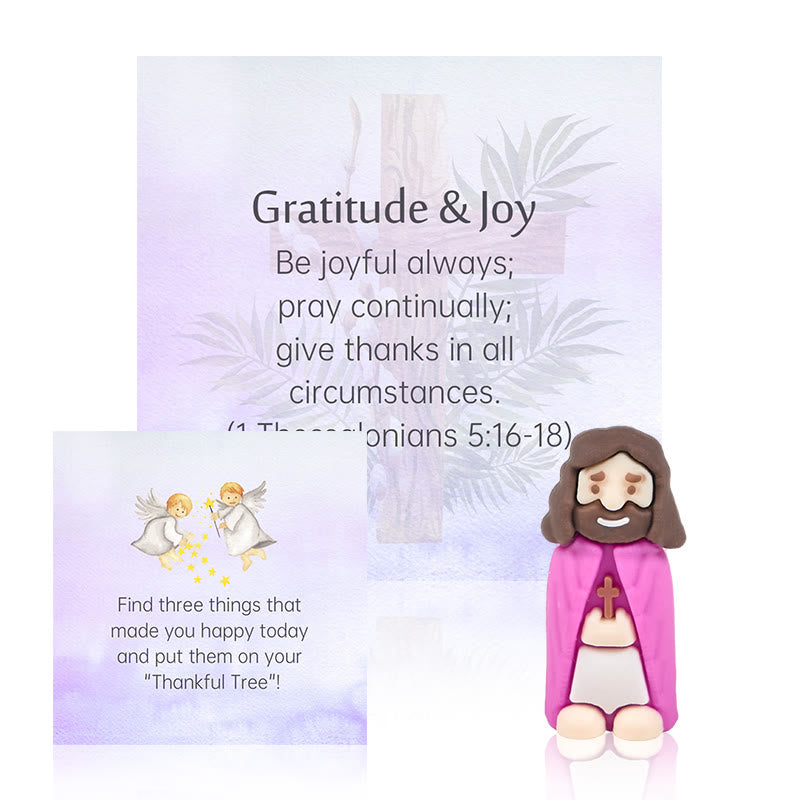 AMUSOUL 5/10/20/30pcs Bible Verse Cards with Mini Jesus Figurines & Interactive Questions: Inspire and Educate