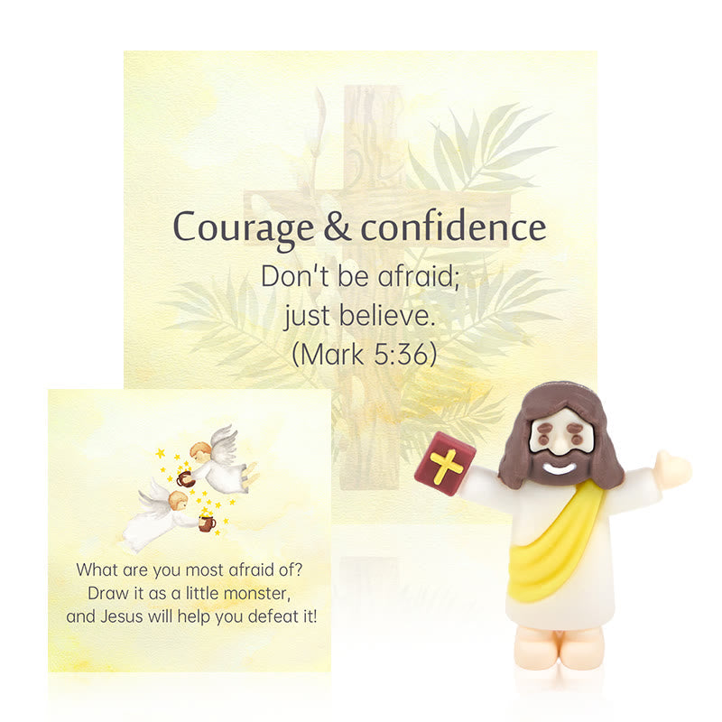 AMUSOUL 5/10/20/30pcs Bible Verse Cards with Mini Jesus Figurines & Interactive Questions: Inspire and Educate