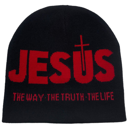 AMUSOUL JESUS Jacquard Autumn/Winter Outdoor Cycling Knit Hat