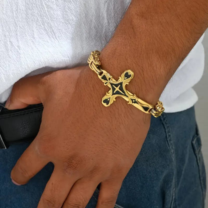 AMUSOUL Iron & Faith Men's Bracelet: Strength and Redemption in Every Link