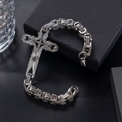 AMUSOUL Iron & Faith Men's Bracelet: Strength and Redemption in Every Link