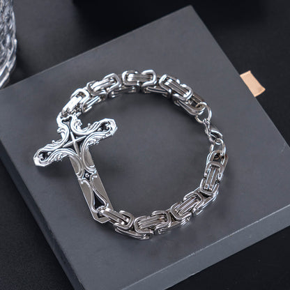 AMUSOUL Iron & Faith Men's Bracelet: Strength and Redemption in Every Link