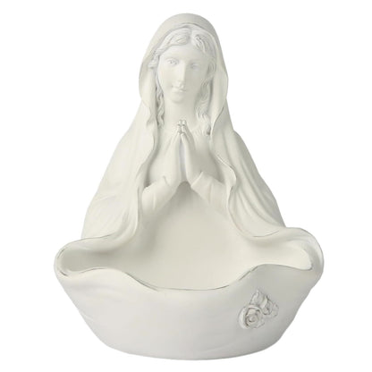 AMUSOUL Our Lady white Rosary Holder Container: Embracing Tranquility with Divine Grace