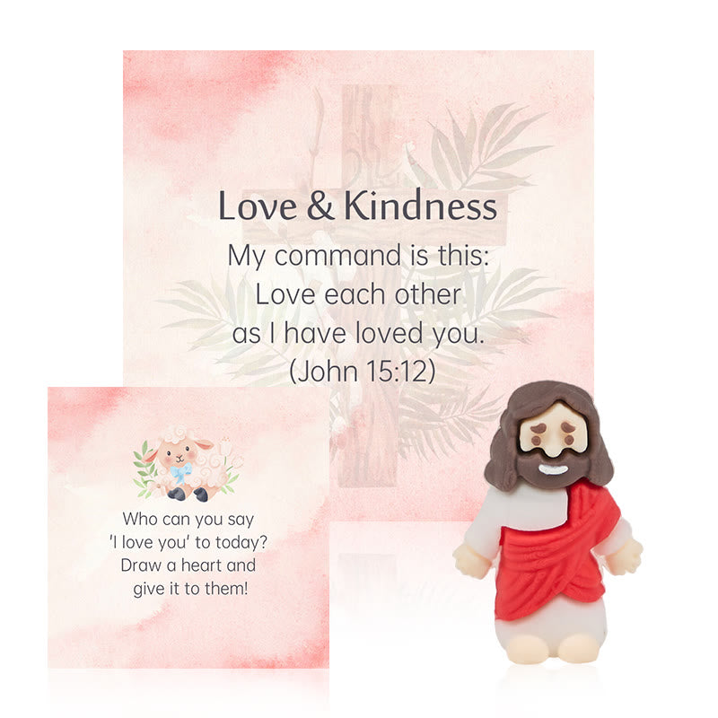 AMUSOUL 5/10/20/30pcs Bible Verse Cards with Mini Jesus Figurines & Interactive Questions: Inspire and Educate