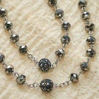 AMUSOUL Colorful Shiny Black Crystal Radiant Faith Rosary: A Spiritual and Aesthetic Delight
