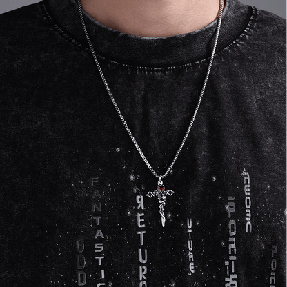 AMUSOUL 99 Sterling Silver 2colors Thorn Rose Crucifix Necklace: A Fusion of Gothic Elegance and Dark Romance