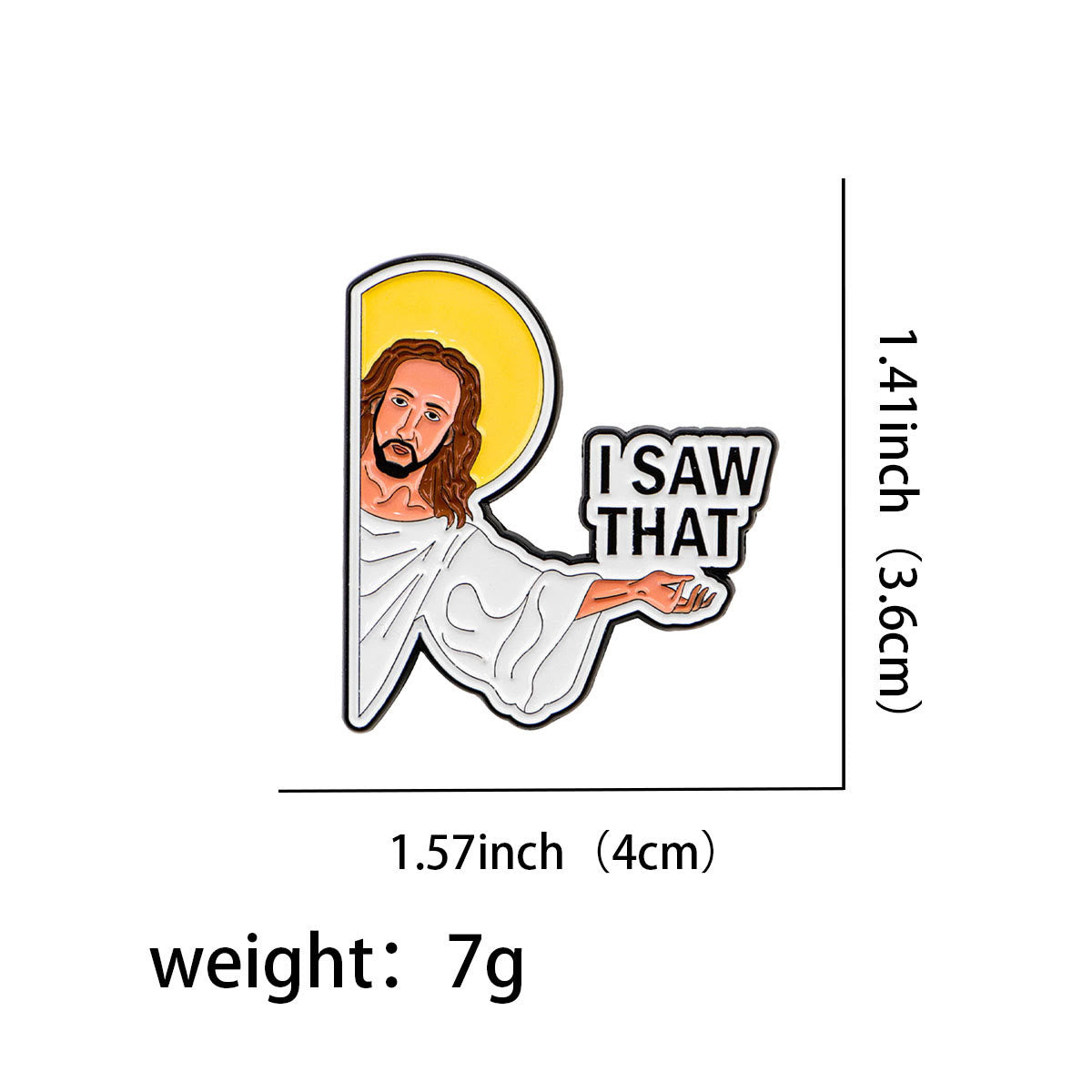 AMUSOUL  3styles Jesus Quote Cartoon Metal Brooches: A Blend of Faith and Whimsy