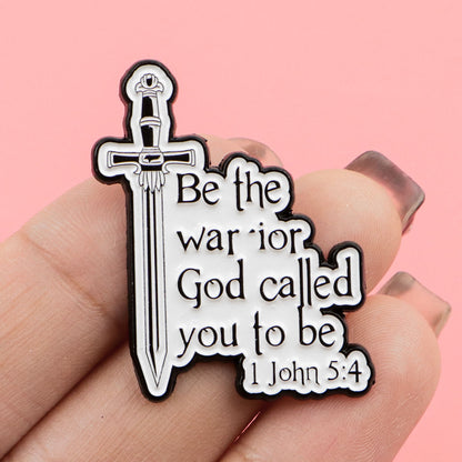 AMUSOUL  3styles Jesus Quote Cartoon Metal Brooches: A Blend of Faith and Whimsy