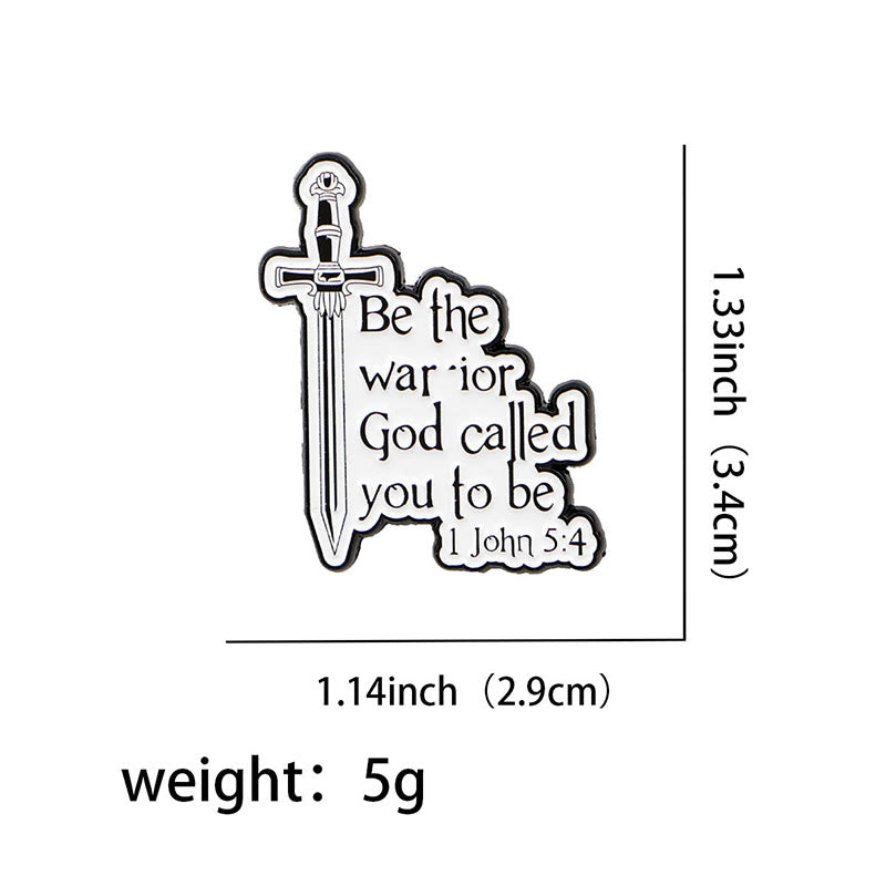 AMUSOUL  3styles Jesus Quote Cartoon Metal Brooches: A Blend of Faith and Whimsy