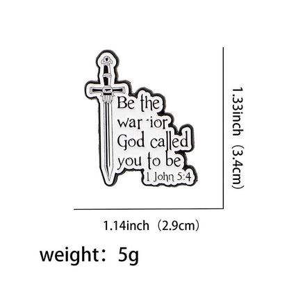AMUSOUL  3styles Jesus Quote Cartoon Metal Brooches: A Blend of Faith and Whimsy