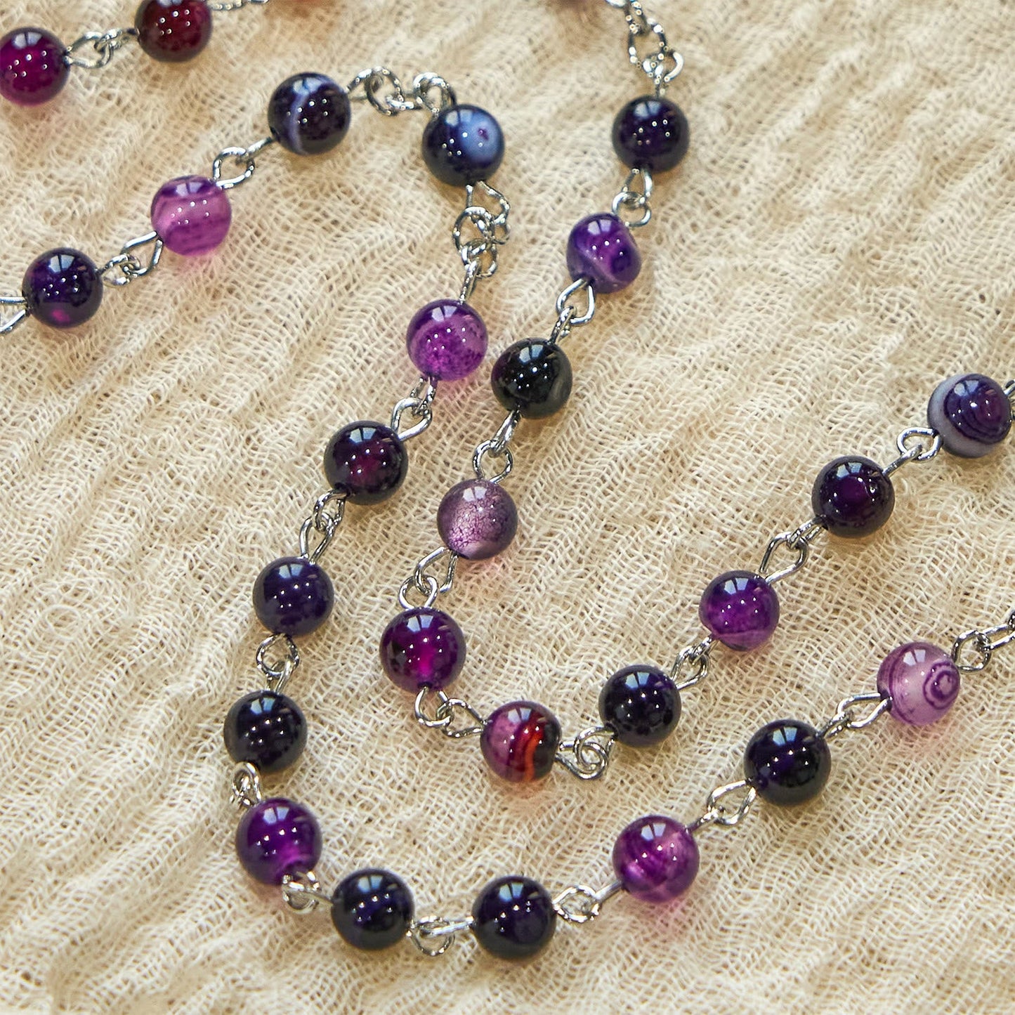 AMUSOUL 6mm Purple Agate Rosary: A Reminder of God's Regal & Divine Nature