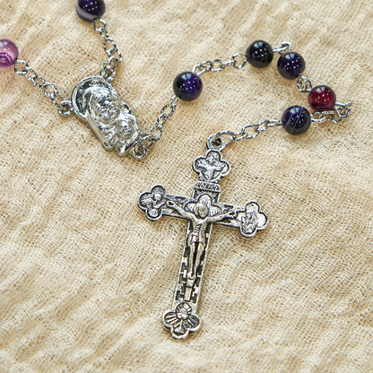 AMUSOUL 6mm Purple Agate Rosary: A Reminder of God's Regal & Divine Nature