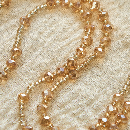 AMUSOUL Champagne Crystal Our Lady of Guadalupe Rosary: A Divine Sparkle