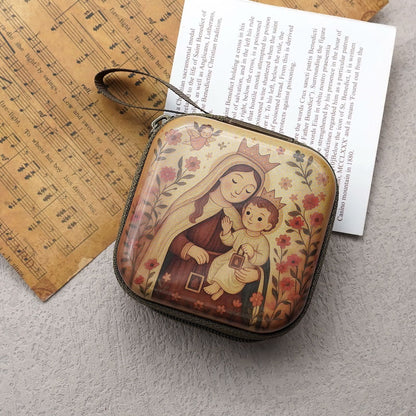 AMUSOUL  9 Patterns Cartoon Style Square Rosary Cases: A Beautiful Blend of Faith and Function
