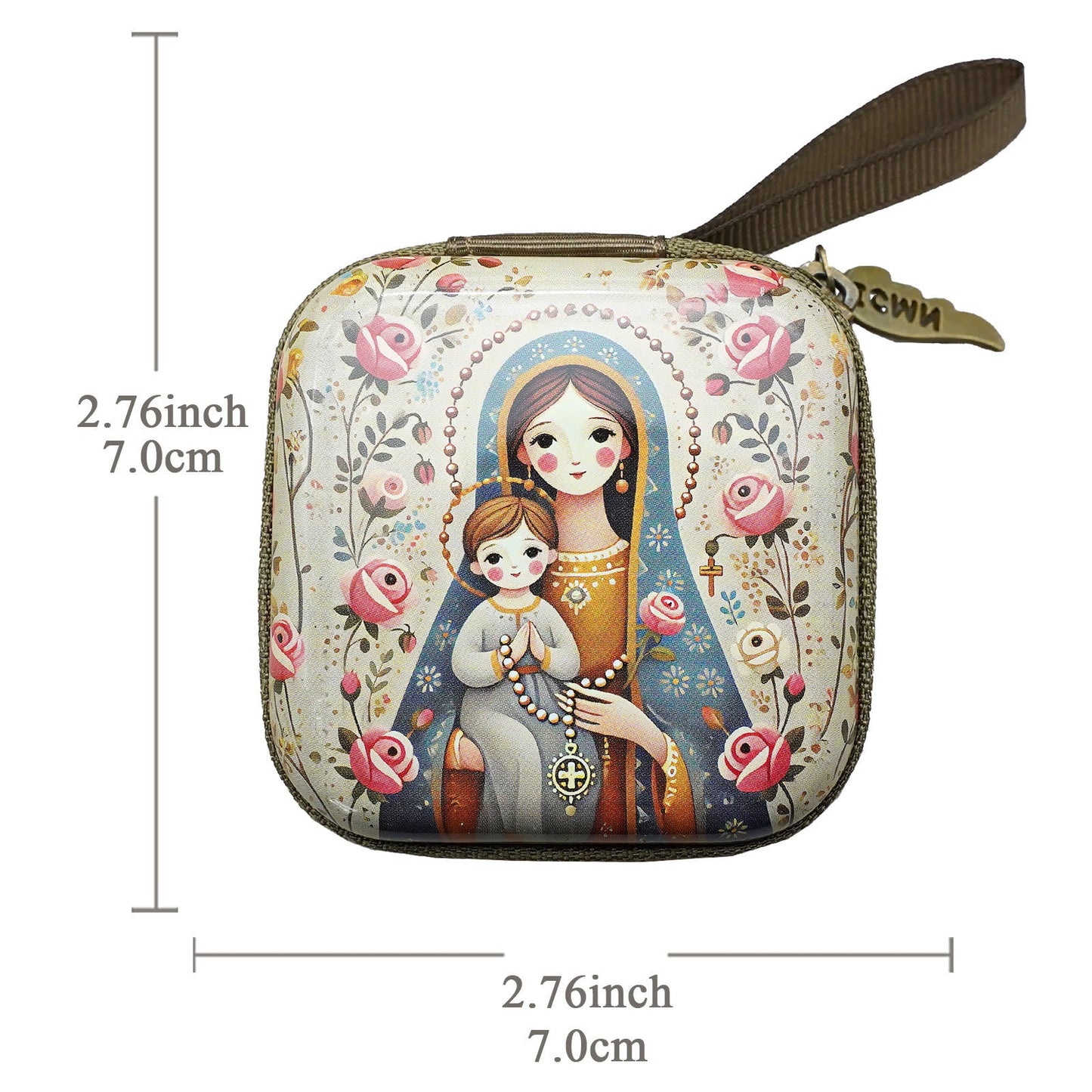 AMUSOUL  9 Patterns Cartoon Style Square Rosary Cases: A Beautiful Blend of Faith and Function