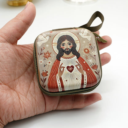 AMUSOUL  9 Patterns Cartoon Style Square Rosary Cases: A Beautiful Blend of Faith and Function