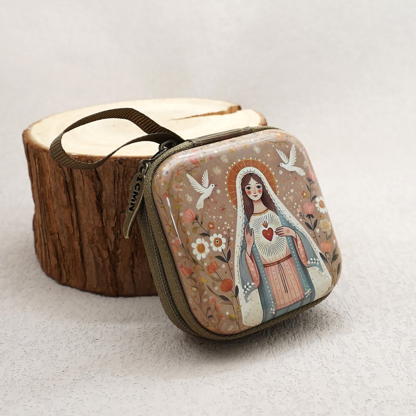 AMUSOUL  9 Patterns Cartoon Style Square Rosary Cases: A Beautiful Blend of Faith and Function