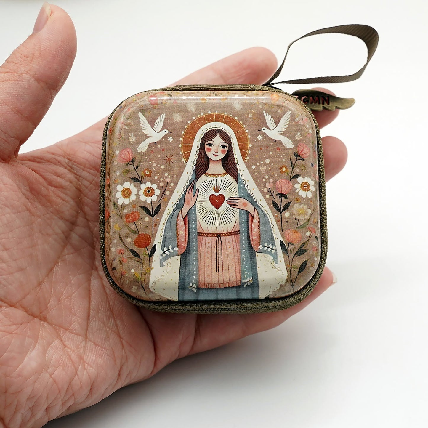 AMUSOUL  9 Patterns Cartoon Style Square Rosary Cases: A Beautiful Blend of Faith and Function