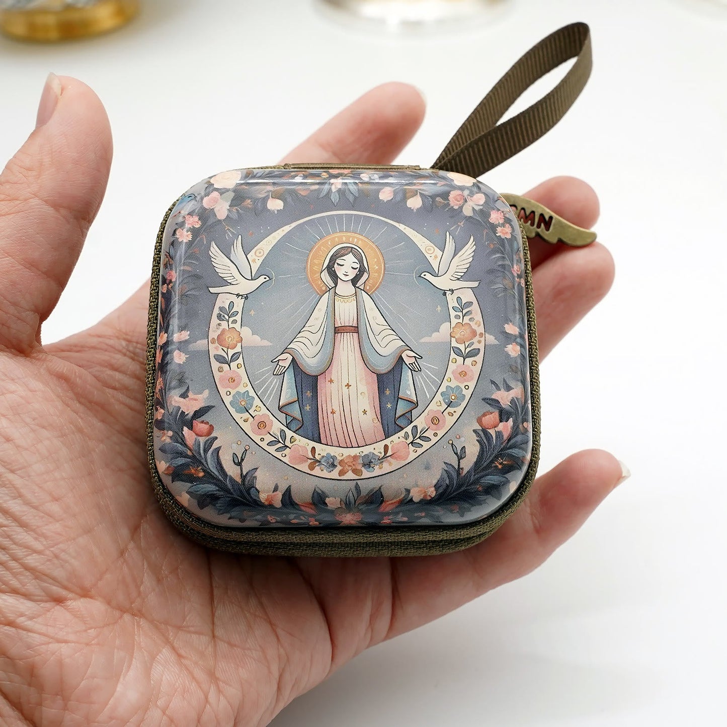 AMUSOUL  9 Patterns Cartoon Style Square Rosary Cases: A Beautiful Blend of Faith and Function