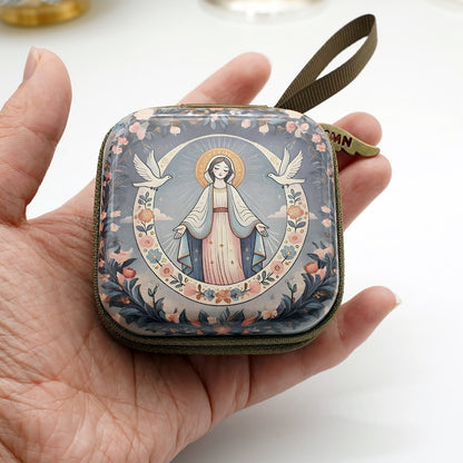 AMUSOUL  9 Patterns Cartoon Style Square Rosary Cases: A Beautiful Blend of Faith and Function