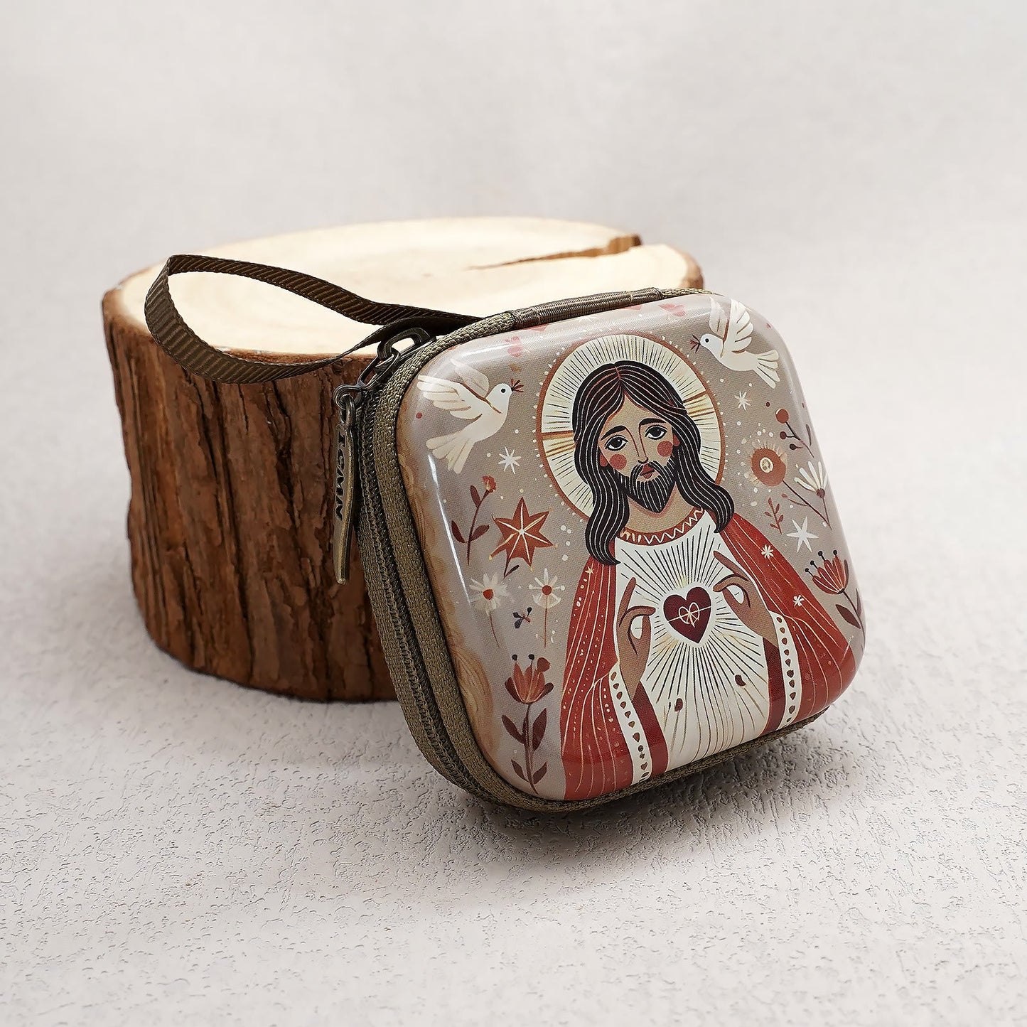 AMUSOUL  9 Patterns Cartoon Style Square Rosary Cases: A Beautiful Blend of Faith and Function
