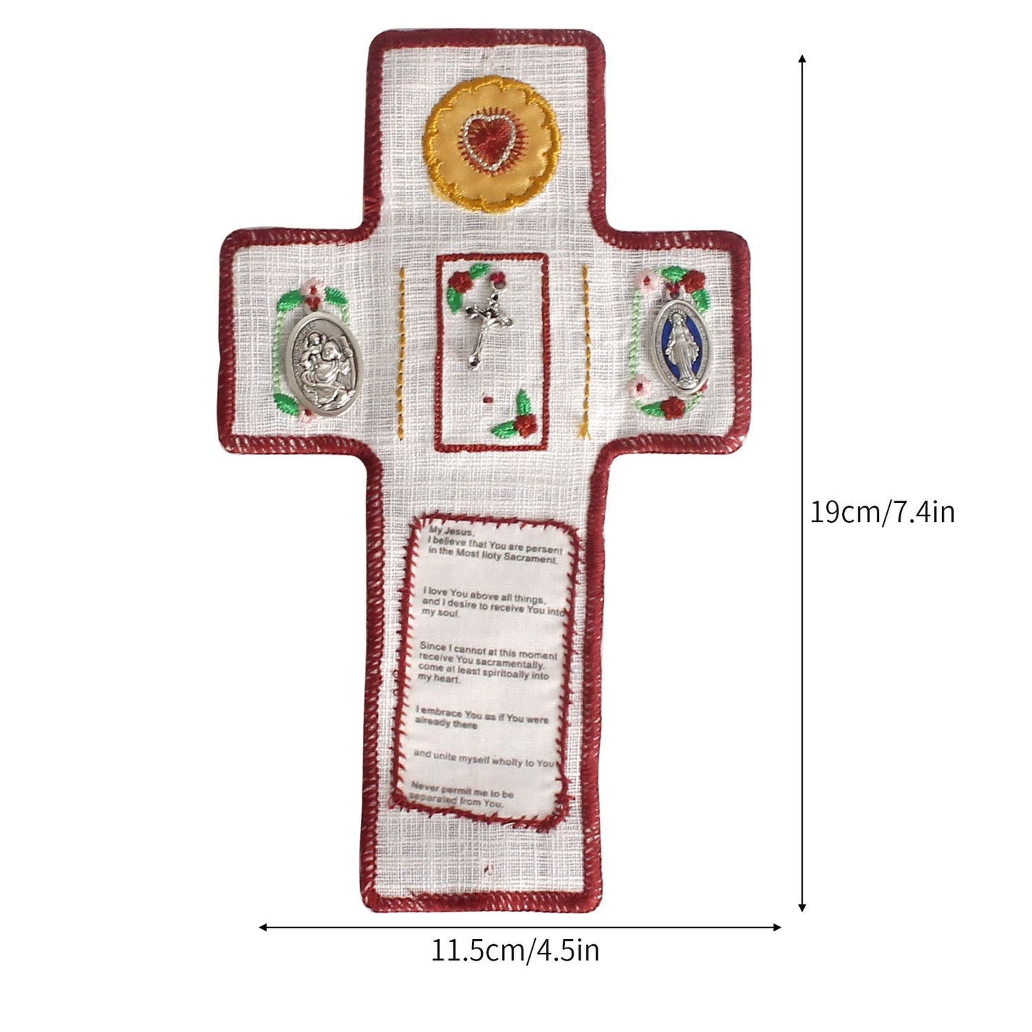 AMUSOUL  Classic Style Handcrafted Pocket Shrine with a Cross Inside