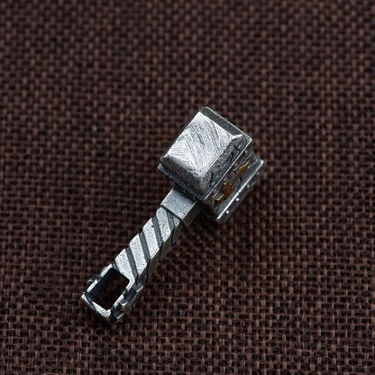 AMUSOUL Sacred 925 Silver Hammer Cross Necklace: Rugged Faith Symbol with Retro Edge