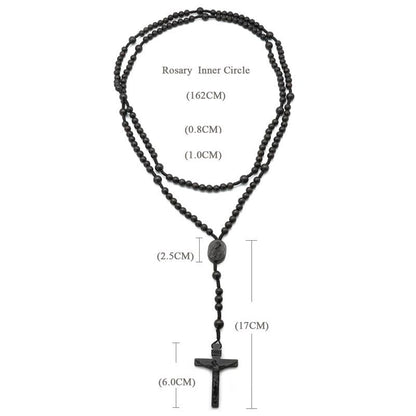 AMUSOUL Olive Wood Beads Fifteen Decade Praying Rosary of the Blessed