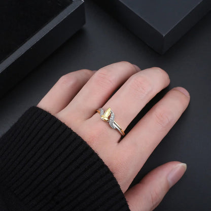 AMUSOUL Praying Hands Gold & Silver Ring