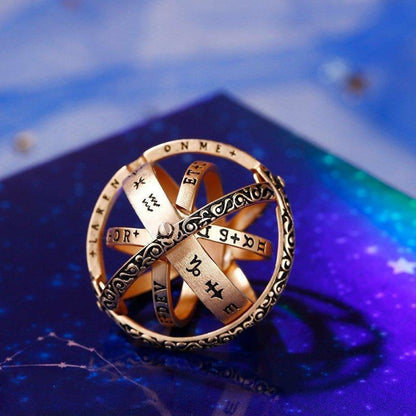 Handmade Astronomical Sphere Silver Ring (With A Free Chain)