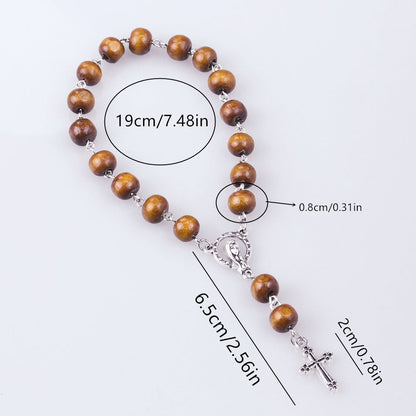 AMUSOUL Crucifix Pine Beads Baptism/Prayer Strings