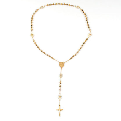 AMUSOUL Crafted Zirconia Virgin Mary Themed Rosary