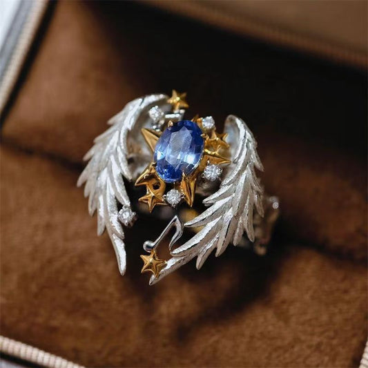 Vintage Angel Wings & Bethlehem Star Ring