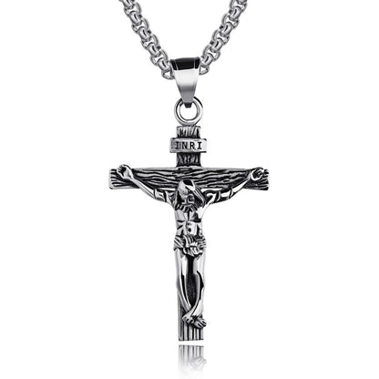 AMUSOUL Jewelry Crucifix Pendant Charm Necklace
