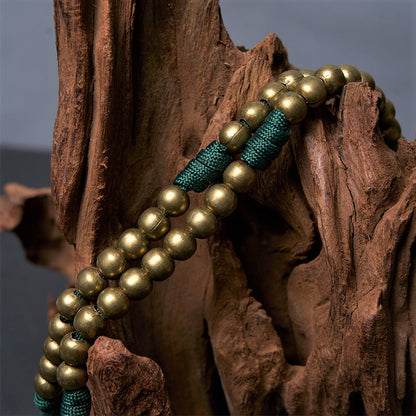 AMUSOUL Crucifix of 10 mm Round Bronze Acrylic Paracord Rosary