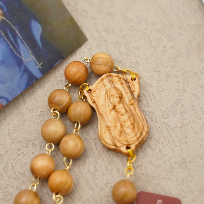 AMUSOUL Quality Handmade Olive/Rosewood/Ebony Beads Prayer Rosary