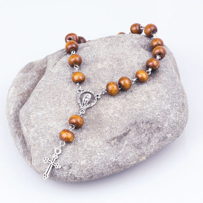 AMUSOUL Crucifix Pine Beads Baptism/Prayer Strings